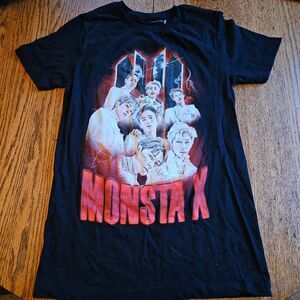 Monsta X‎ Starship XS Black T-Shirt NWOT Monster X Graphic Tee